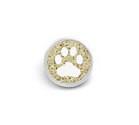 DUR Schiebe-Element Lucky Dog für Lederarmband aus 925 Sterling Silber mit Strandsand, Beige, 10 mm, F185