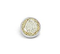 DUR Schiebe-Element Muschel für Lederarmband aus 925 Sterling Silber mit Strandsand, Beige, 10 mm, F168