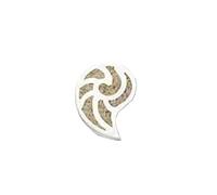DUR Schiebe-Element Sandnautilus für Lederarmband aus 925 Sterling Silber mit Strandsand, Beige, 10 mm, F173