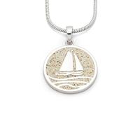 DUR Schmuck Anhänger AHOI Strandsand, Silber 925/- rhodiniert 20mm (P4850)