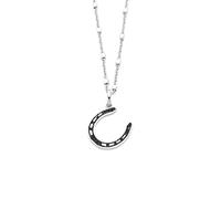 DUR Schmuck Anhänger HUFEISEN Lavasand Silber 925/- rhodinert (P4525)