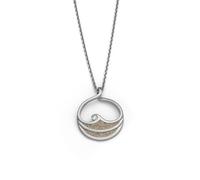 DUR Schmuck Anhänger MAUI Strandsand & Zirkonia, Silber 925/- rhodiniert (P4828)