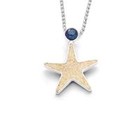 DUR Schmuck Anhänger SANDSEESTERN Kyanit Strandsand Silber 925/- poliert (P4553)