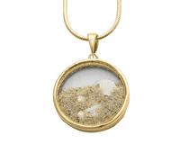 DUR Schmuck Anhänger SANDSTURM Strandsand, Silber 925/- vergoldet (P4529)