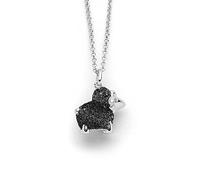 DUR Schmuck Anhänger SCHAF Lavasand, Silber 925/- rhodiniert (P4326)