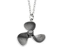 DUR Schmuck Anhänger SCHIFFSSCHRAUBE matt, dunkel Silber 925/- oxidiert (P4514)