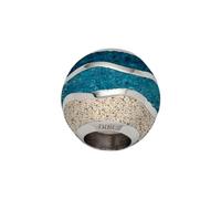 DUR Schmuck Anhänger Strandwellen Bead WELLE blauer Steinsand/Strandsand, Silber 925/- rhod. (P4884) Wechselperle