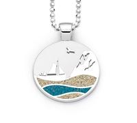 DUR Schmuck: Anhänger Strandwellen Göhren Luise, mit Strandsand und Steinsand, P4026