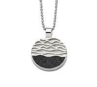 DUR Schmuck Anhänger Strandwellen Lavasand Silber 925/- rhodiniert (P3216)