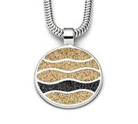 DUR Schmuck Anhänger Strandwellen Strandsand, Lavasand, Silber 925/- rhodiniert ( P3795)