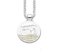 DUR Schmuck Anhänger Strandwellen STRANDSAND LOGO Silber 925/- rhodiniert (P3960)