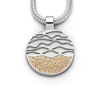 DUR Schmuck Anhänger Strandwellen Strandsand Silber 925/- rhodiniert (P3033)