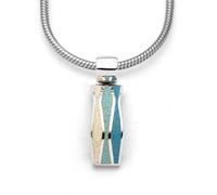 DUR Schmuck Anhänger WELLE 2.0 Strandsand Steinsand blau Silber 925/- rhodinert (P4455)