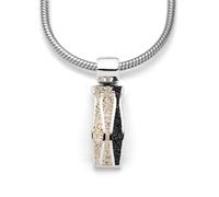DUR Schmuck Anhänger WELLE 2.0 Strandsand und Lavasand Silber 925/- rhodinert (P4456)