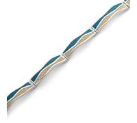 DUR Schmuck: Armband "Welle Strandsand/Steinsand" 20,5 cm rhodiniert, A1833