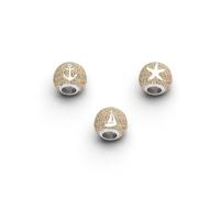DUR Schmuck Bead Wechselperle 2.0 Strandsand Silber 925/- rhodiniert (P4497)