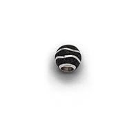 DUR Schmuck Bead WELLE Lavasand, Silber 925/- rhod. (P3827) Wechselperle