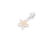 DUR Schmuck Charm SEESTERN Strandsand, Silber 925/- rhodiniert (F345)