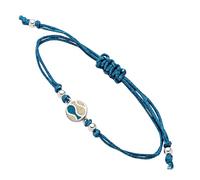 DUR Schmuck Cotton-Armband STRANDWELLEN Strandsand, Steinsand (Kyanit), Silber 925/- 17cm (A1896)