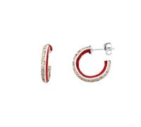 DUR Schmuck Creole WELLENSPIEL Strandsand/Koralle Silber 925/- rhodiniert (O5580)