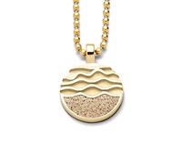 DUR Schmuck Damen Anhänger Strandwellen 2.0 Strandsand, Silber 925/- vergoldet (P4116)