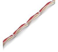 DUR-Schmuck Damen Armband Welle mit Strandsand & Mosaikkoralle - rhodiniertes 925er Silber - handgefertigt - 20,5 cm - eleganter Schmuck, A1836