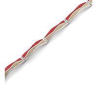 DUR-Schmuck Damen Armband Welle mit Strandsand & roter Mosaikkoralle - rhodiniertes 925er Silber - handgefertigt - 16,5 cm - maritimer Silberschmuck, A1825