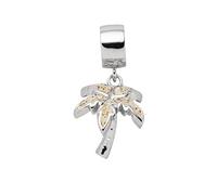 DUR Schmuck Damen Charm PALME Strandsand, Silber 925/- rhodiniert (F291)