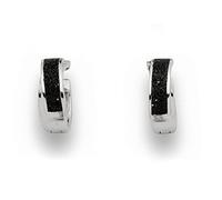 Dur Schmuck Damen Creole SATURN Lavasand, Silber 925/- rhodiniert (O4889)