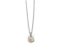 DUR Schmuck Damen Kette HUNDE PFOTE Strandsand, Silber 925/- rhodiniert, 42cm (K2624)