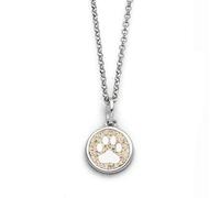 DUR Schmuck Damen Kette "Lucky Dog" Hundepfote mit Strandsand, Silber 925/- rhod. 42cm (K2890)