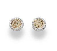 Dur Schmuck Damen Ohrstecker MEERESFUNKELN Strandsand, Silber 925/- rhodiniert (O5041)