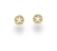DUR Schmuck Damen Ohrstecker TRAUM Silber 925/- vergoldet, ca 8mm (O5455)