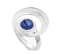 DUR Schmuck Damen Ring Meeresstrudel mit Kyanit, Silber 925/- Gr.G (verstellbar) R4830