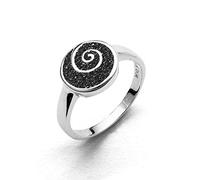 DUR Schmuck Damen Ring Spirale Lavasand, Silber 925/- rhodiniert (R4672) (Lavasand, 52 (16.6))
