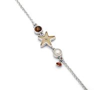 DUR Schmuck Damen zartes Armband STRANDRAUSCH Silber 925/- 16,5cm+1+1cm Verlängerung (A1557)