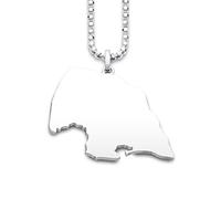 Dur Schmuck Exclusiver Unisex Anhänger INSEL FEHMARN Silber 925/- rhodiniert (P3746)