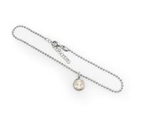 DUR-Schmuck Fußkette HOFFNUNG 2.0 Strandsand Silber 925/- rhod. 22,5cm + 3cm (A1706)