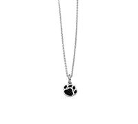 DUR Schmuck Kette HUNDE PFOTE Lavasand, Silber 925/- rhod. ca 45cm (K2957) Erbskette