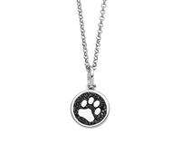 DUR Schmuck Kette LUCKY DOG Lavasand, Silber 925/- rhodiniert 45cm (K3012) Erbskette