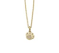 DUR Schmuck Kette PFOTE vergoldet, Strandsand, Silber 925/- ca 45cm (K2944) Erbskette