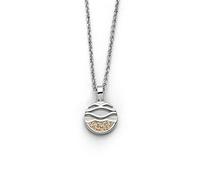 DUR Schmuck Kette STRANDWELLEN 2.0 Strandsand Silber 925/- rhodiniert 45cm (K2963) Erbskette