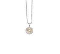DUR Schmuck Kette SYLT Strandsand, 19 Zirkonia, Silber 925 rhod. 45cm (K3007)