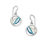 DUR Schmuck Ohrhänger OCEAN STREAM Strandsand/blauer Steinsand, (Kyanit) Silber 925/- rhodiniert (O5782)