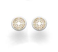 Dur Schmuck Ohrring KOMPASS Strandsand, Silber 925/- rhodiniert (O5039)