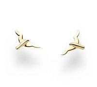 Dur Schmuck Ohrstecker MÖWE vergoldet, Silber 925/- (O5210)