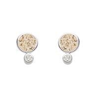 DUR Schmuck Ohrstecker POLARSTERN 2.0 Strandsand, Zirkonia, Silber 925/- rhodiniert (O5606)