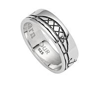 DUR Schmuck Ring FEHMARN SKYLINE Silber 925/- poliert & oxidiert (R5642) (58 (18,4mm Ø))