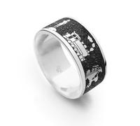 DUR Schmuck: Ring, Nachtring "Ostseebad Sellin/Rügen“ mit Lavasand, R6082 RingSize 58 (18.5)