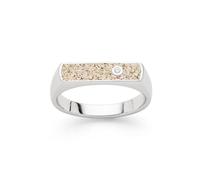 DUR Schmuck: Ring "Nordlicht" mit Strandsand und Zirkonia, R6006 RingSize 56 (17.8)